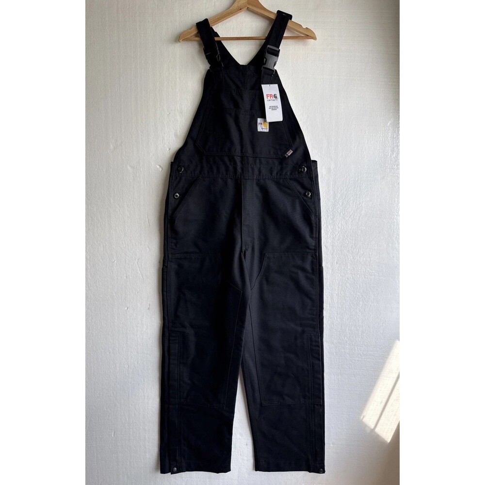 NWT Carhartt FR OR1627-FRM Loose Fit Black Duck Bib Overall Cat 2 Size 34x30 NEW